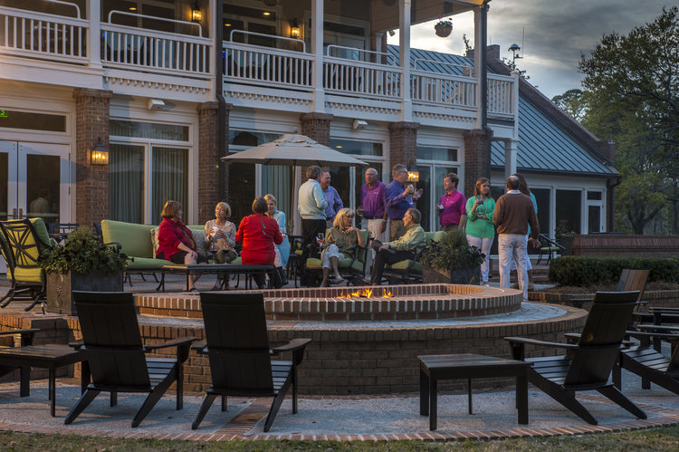 Outdoor terrace and fire pit