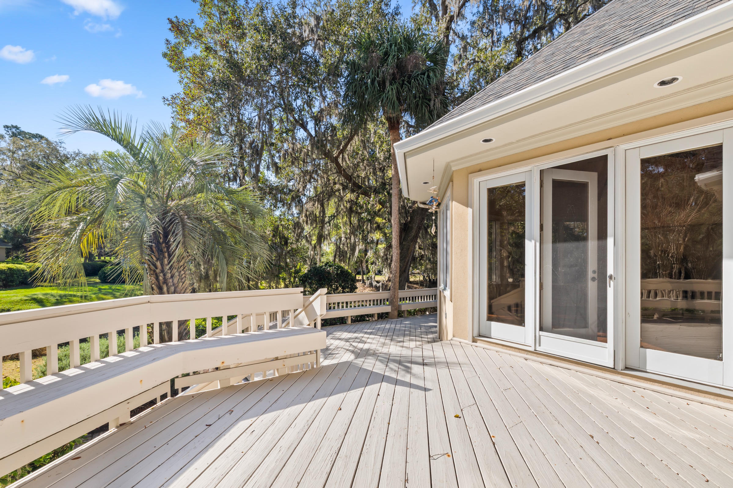 Deck with French doors